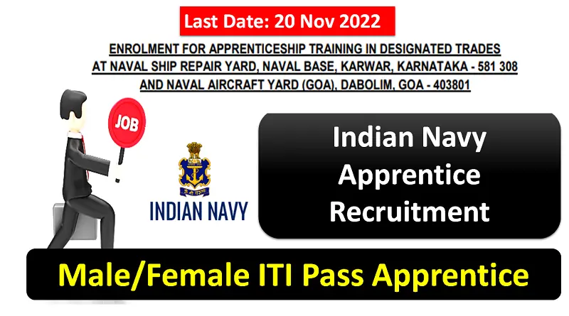 indian navy apprentice,recruitment, iti pass apprentice,