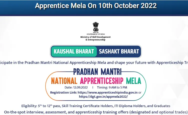 National Apprenticeship Mela on 10th October 2022