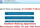 southern railway apprentice recruitment, iti, latest apprentice,