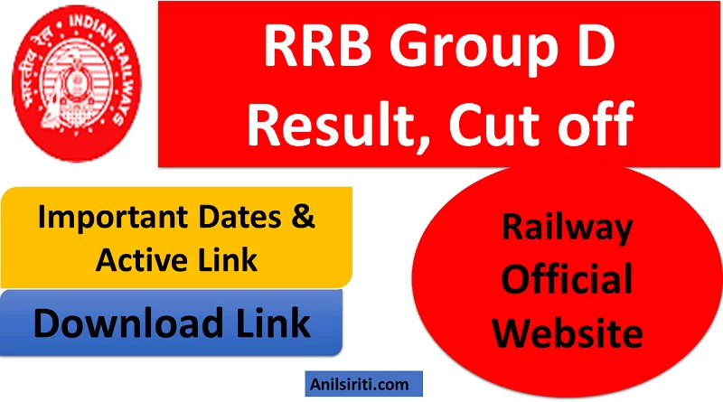 rrb group d result, cut off