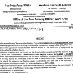western coalfield limited apprentice,merit list,