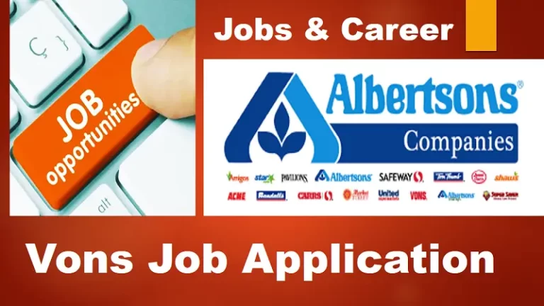 Vons Job Application,