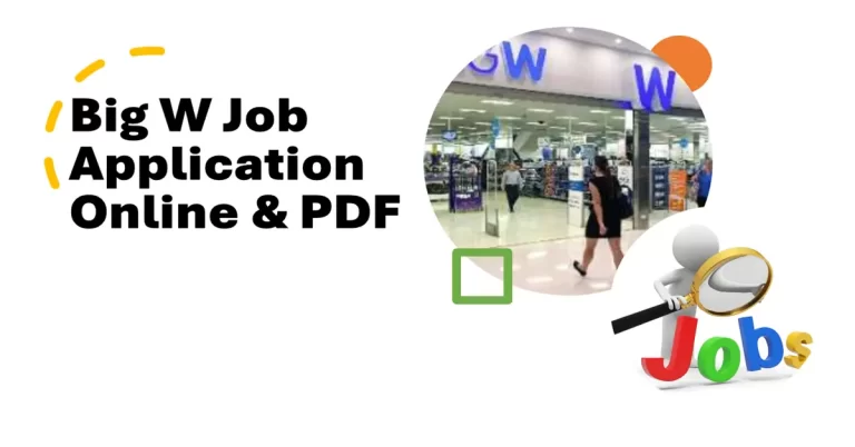 Big W Job Application Process: Online or PDF Form 1 big w job application