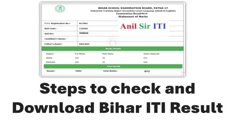 bihar iti result
