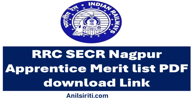 SECR Nagpur Apprentice Merit list PDF Download Link 2024 1 SECR Nagpur Apprentice Merit list