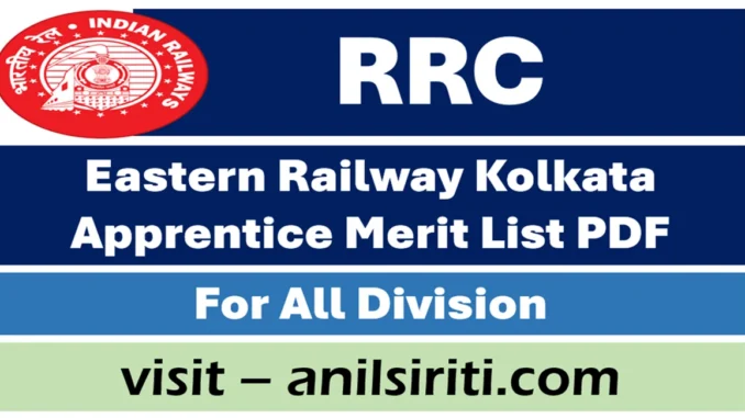 eastern railway kolkata apprentice merit list