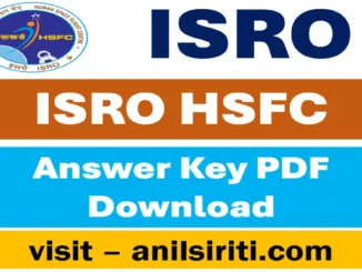 isro hsfc answer key