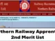 northern railway apprentice 2nd merit list