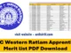 rrc western ratlam apprentice merit list