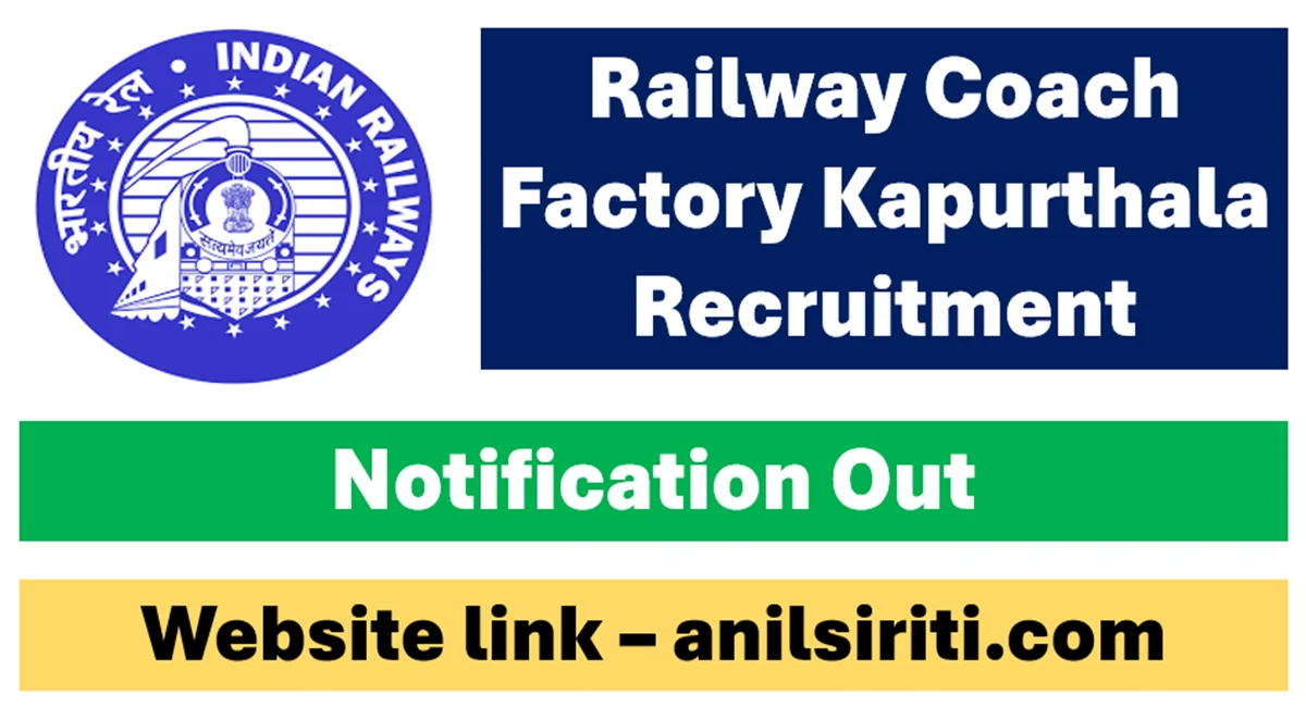 railway coach factory kapurthala recruitment