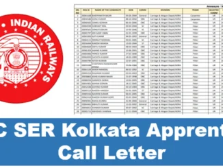 rrc ser kolkata apprentice call letter