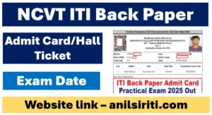 ncvt iti back paper admit card