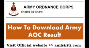 Army AOC Result