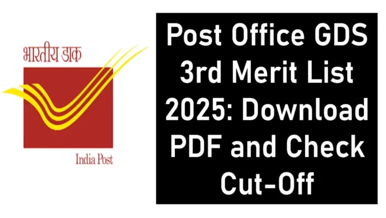 post office gds 3rd merit list