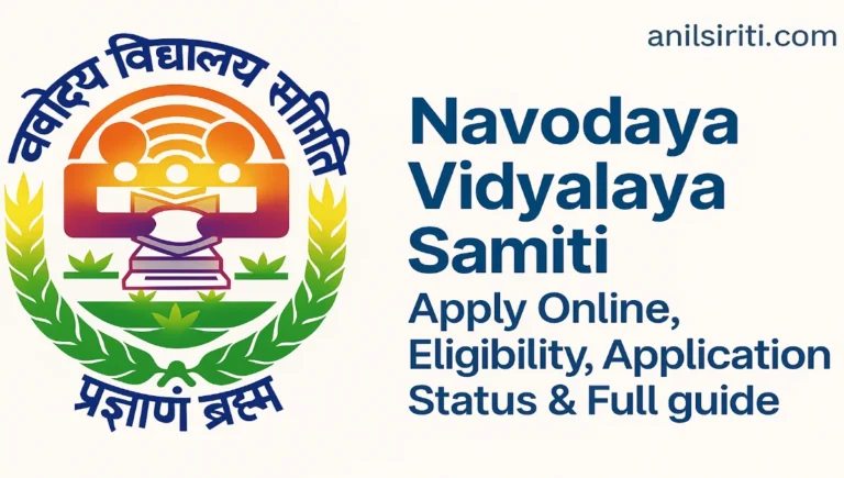 navodaya vidyalaya samiti apply online