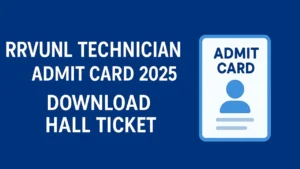 RRVUNL Technician III Admit Card